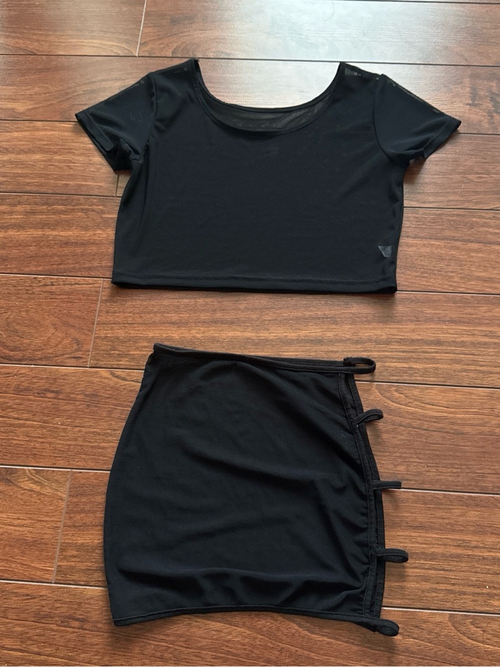 Black Women’s Mini Skirt - Sleek Side Loop Detail